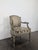 Louis XVI Style Cream Lacquered and Upholstered Cabriolet Salon Set with Gilded Highlights, Set of 6 For Sale - Image 9 of 18