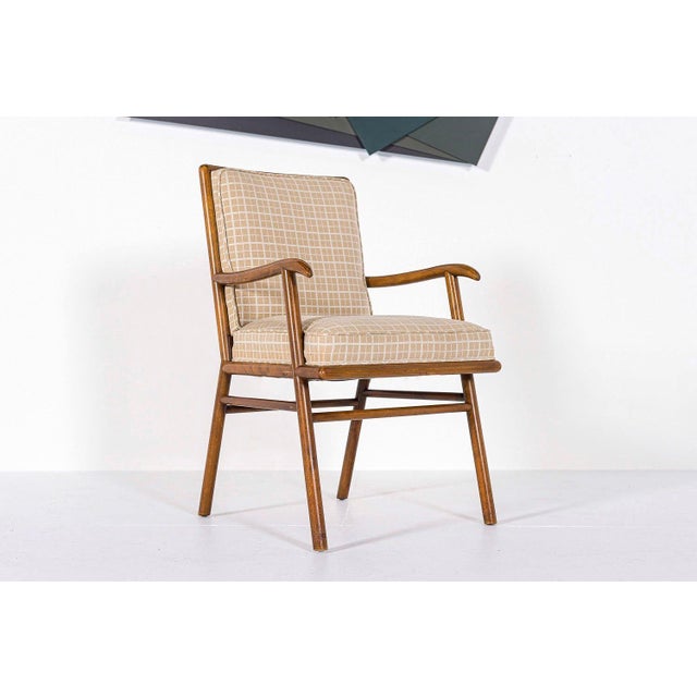 Mid-Century Modern Mid Century Wood & Upholstered Arm Chair by Robsjohn-Gibbings for Widdicomb For Sale - Image 3 of 11