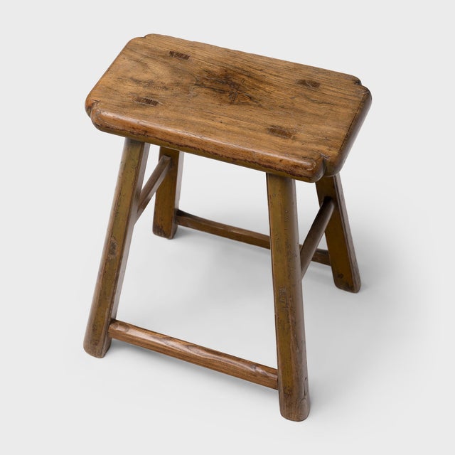 Chinese Chinese Splayed Leg Courtyard Stool, C. 1900 For Sale - Image 3 of 4