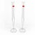 Baccarat - Savinel & Rozé - Pair of “Vega” crystal soliflore vases - France, circa 1995. Elegant pair of transparent...
