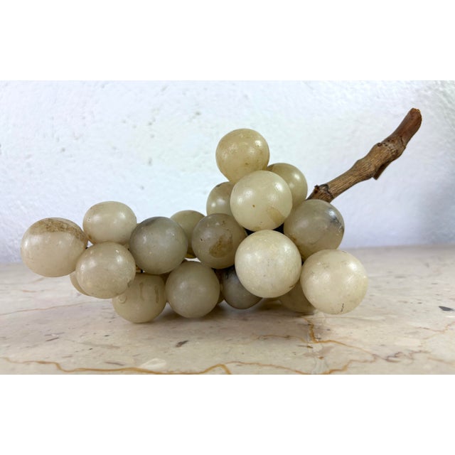 Mid-Century Vintage Hand Carved Alabaster Grape Cluster For Sale - Image 4 of 8