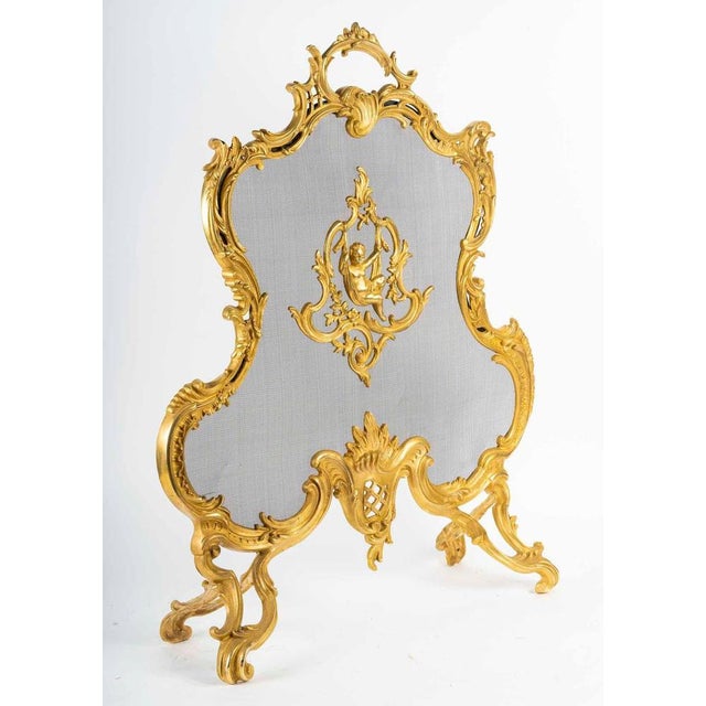 Large Louis XV Style Ormolu Fire Screen For Sale - Image 6 of 9
