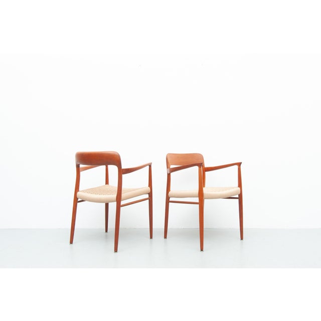 Vintage Model 56 Teak Chairs by Niels Otto Møller for J. L. Møller Furniture Factory, 1950s, Set of 2 For Sale - Image 17 of 18