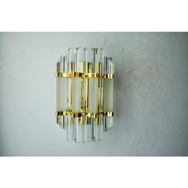 Gold Vintage Italian Wall Lamp from Venini, 1970 For Sale - Image 8 of 8