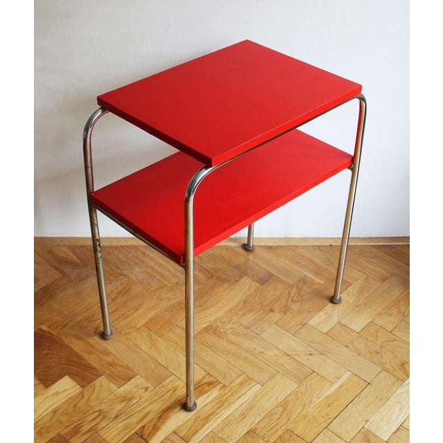Contemporary Modernist Tubular Side Table Model R 7 attributed to Slezak, 1930s For Sale - Image 3 of 15
