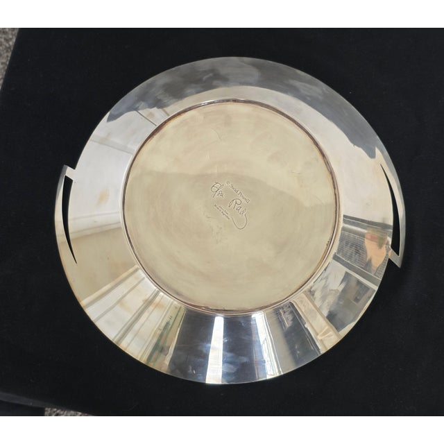1990's Modernist Silver Plate 'Lily' Bowl by Elsa Rady for Swid Powell For Sale - Image 11 of 11