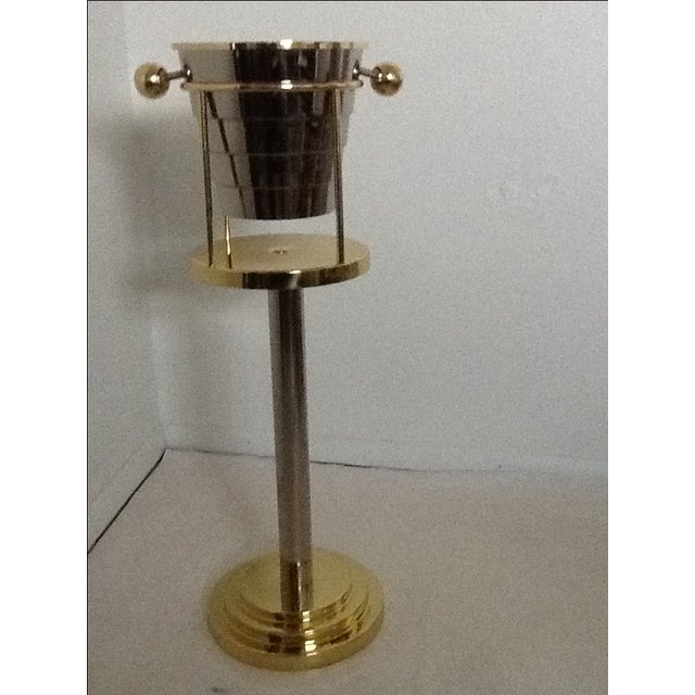 Brass Art Deco Ice Bucket On Stand Chairish