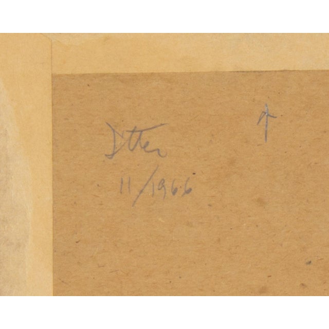 Paper 1966 Abstract Ink Drawing by William Itter For Sale - Image 7 of 7
