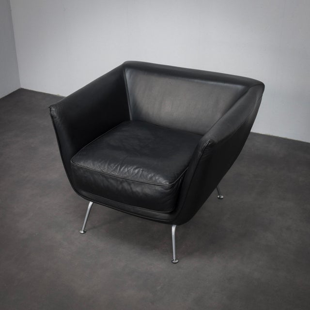 Vintage Leather Lounge Chair by Stefan Steenkist for Young International, Netherlands, 1990s For Sale - Image 6 of 11