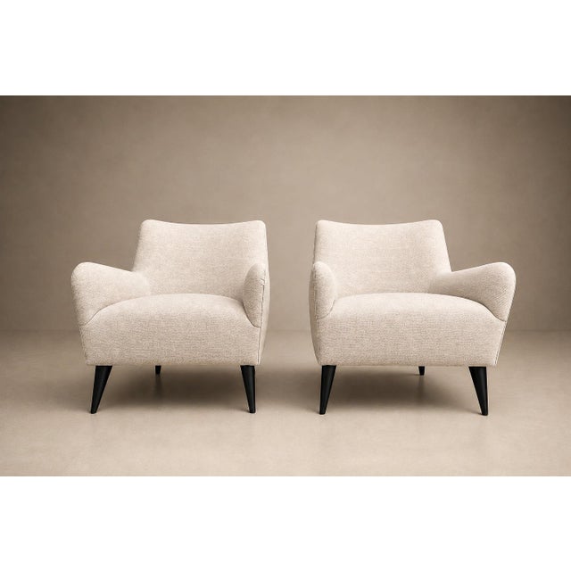 Joaquim Tenreiro Armchairs, Hardwood With Ebonized Legs, Brazil, 1950s For Sale - Image 10 of 16