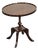 Flamed Hardwood Oval Pie Crust Side End Lamp Table For Sale