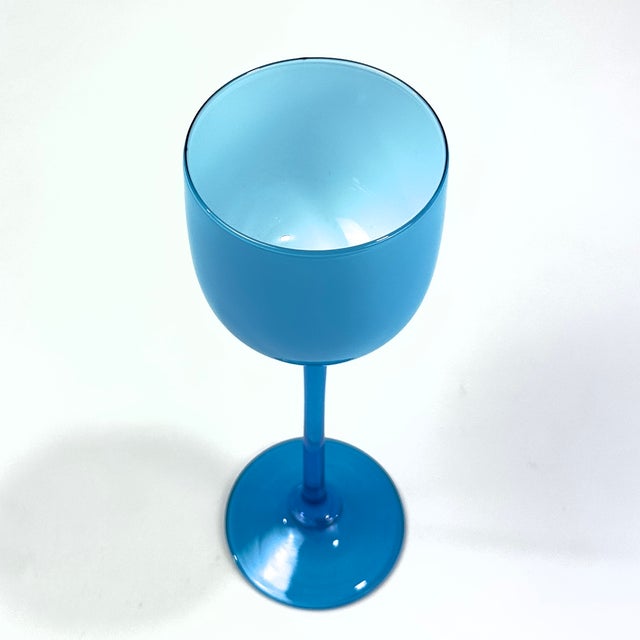Glass Vintage Ultramarine Glass Stemware Curation - Group of 5 For Sale - Image 7 of 18