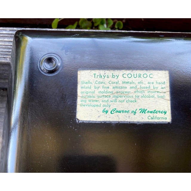 Vintage Couroc of Monterey Patriotic Eagle & Shield Inlaid Serving Tray For Sale - Image 9 of 9