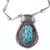 Native American Robert and Bernice Leekya Zuni Sterling and Turquoise Necklace For Sale - Image 3 of 4