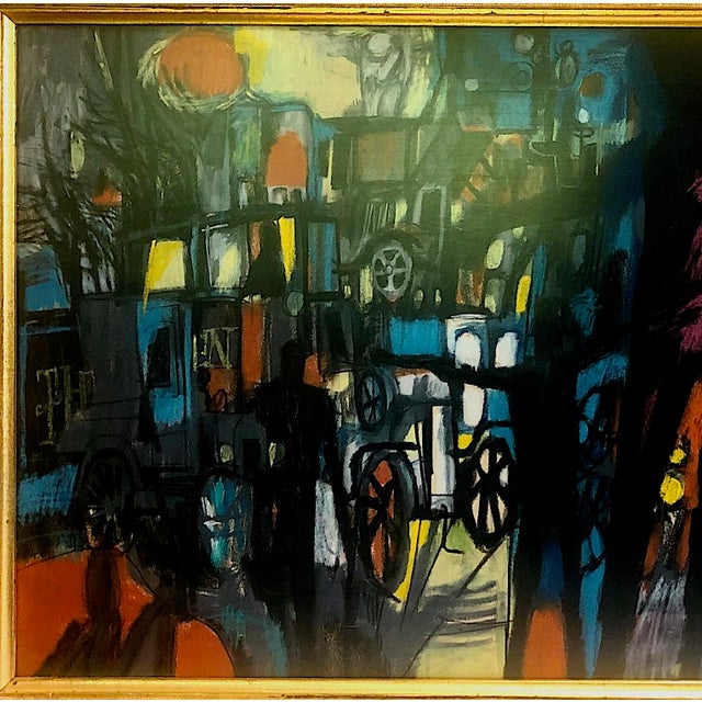 American Mid-Century American Expressionist Painting “Truck Evolution” For Sale - Image 3 of 6