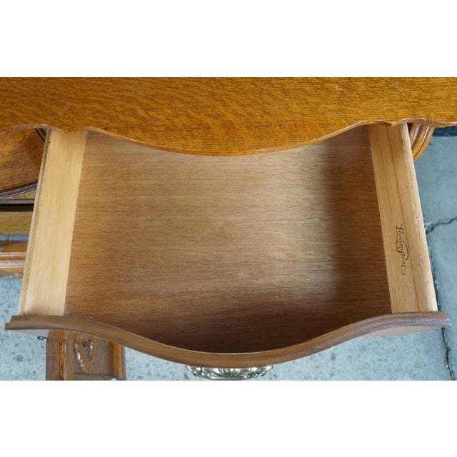 Brown Late 20th Century Lexington Victorian Sampler Collection Oak 391 Spindle Mirror Dresser Chest For Sale - Image 8 of 18