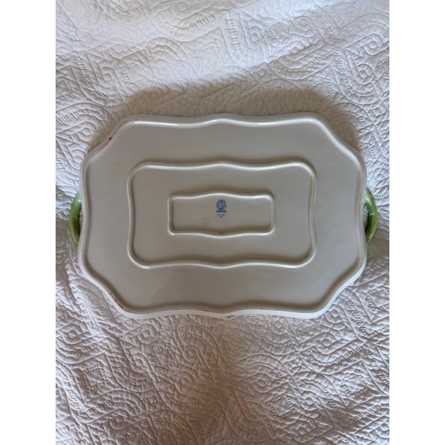 Ceramic Herend Queen Victoria Rectangular Tray With Brach Handles For Sale - Image 7 of 12