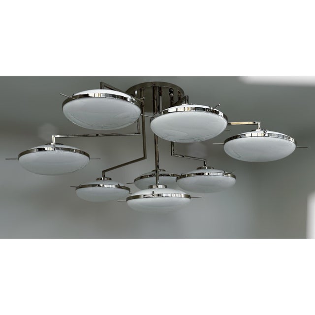 Italian 21st Century Astro Murano Flush Mount by Fabio LTD For Sale - Image 3 of 10