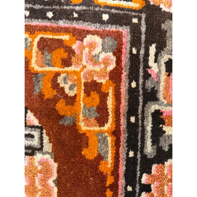 Antique Chinese Square Rug With Floral Medallion 2' X 2'2" For Sale - Image 16 of 16