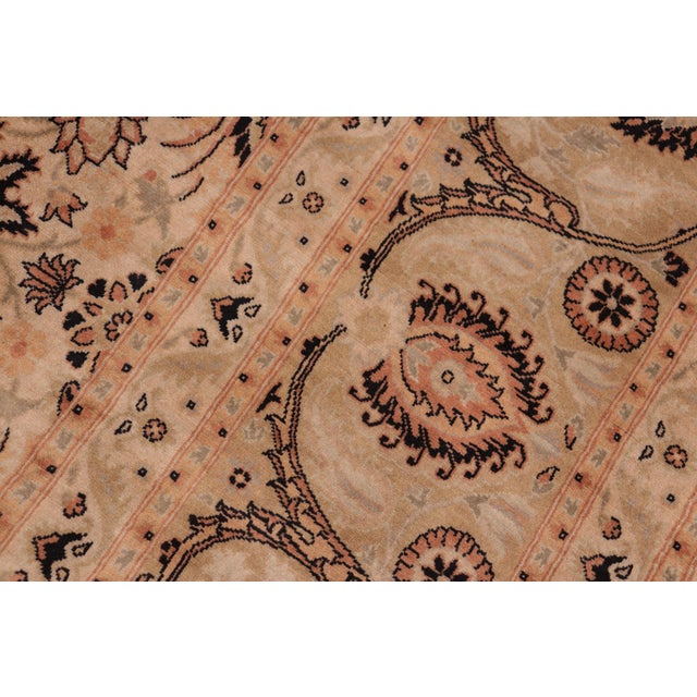 Shabby Chic 1990's Beige/Green Wool Rug - 8'1'' X 10'3'' For Sale - Image 9 of 9