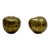 Pair of Vintage Solid Bronze Apple Sculptures – Mid-Century Modern Paperweights or Decor For Sale