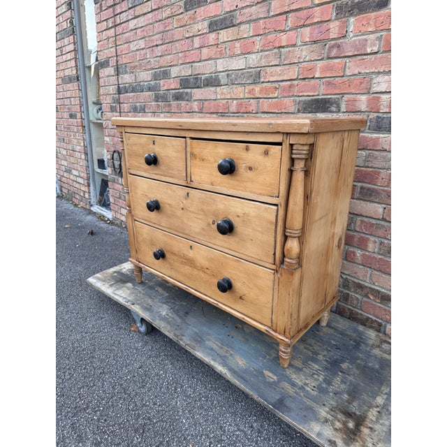 This is a lovely antique pine chest! This piece dates to the 19th century and has lovely patina. The wood has a warm glow,...