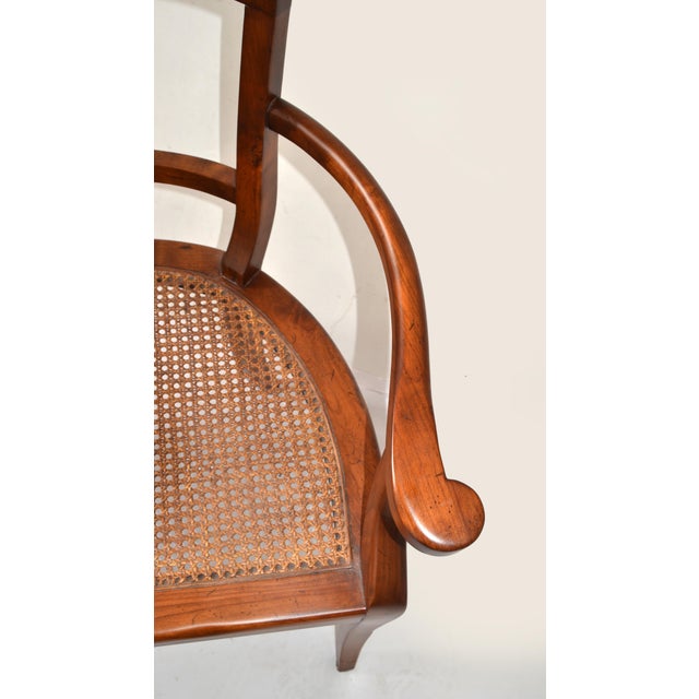Wood 1970 Mid-Century Modern McGuire Attributed Solid Wood Caning Two-Seater Bench For Sale - Image 7 of 14