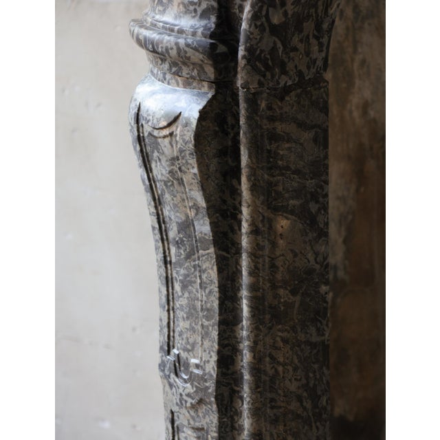 Large Antique Dutch Fireplace Mantel in St. Anne Marble For Sale - Image 10 of 13