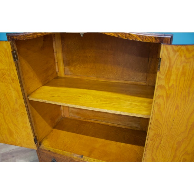 Art Deco Oak Linen Cabinet, 1930s For Sale - Image 10 of 11