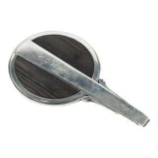 Georg Jensen Sterling Silver and Ebony Hand Mirror No. 224 by Harald Nielsen, Denmark C. 1930 For Sale