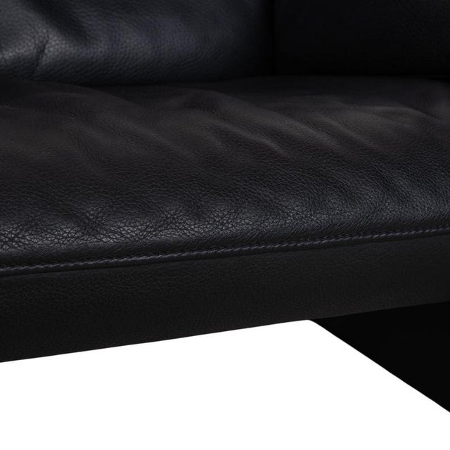 Leather Two-Seater Black Sofa with Manual Function by Jori Linea For Sale - Image 6 of 15