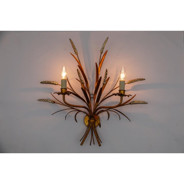 Mid-Century Modern Large Wheat Sheaf Wall Light by Hans Kögl, Germany, 1970s For Sale - Image 3 of 11