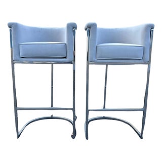 Pair of Fancy Counter Stools For Sale