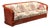 Rattan and Red Lacquered Bamboo Sofa, 1980s For Sale