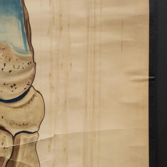 Early 20th Century Antique Medical Class Anatomy Scroll of Foot C.1920-1940 For Sale - Image 5 of 8