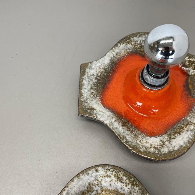 Brown Pop Art Ceramic Fat Lava Wall Lights from Hustadt Lights, Germany, 1970s, Set of 2 For Sale - Image 8 of 16