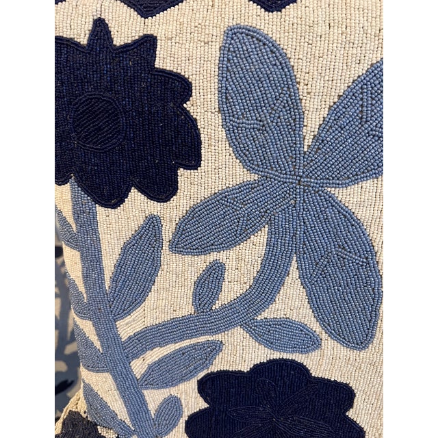 Hand Beaded Chairs - Set of 2 For Sale - Image 4 of 10