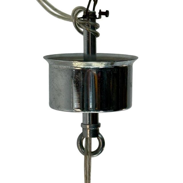 Plastic Vintage Space Age Italian Pendant Lamp in White Acrylic, 1970s For Sale - Image 7 of 11