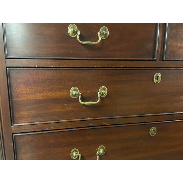 Henkel Harris 1980s Henkel Harris Mahogany New Market Tall Chest Dresser Highboy #175 For Sale - Image 4 of 9