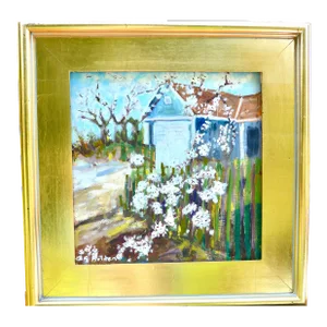 Impressionist Oil Painting "An American Home"