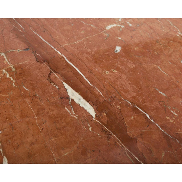 Gold Italian Baroque Style Marble Top Console Table For Sale - Image 8 of 18