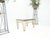 Geometric Frame Style Legs Rectangular Brass Plated Side Table w/ Glass Top For Sale - Image 12 of 13