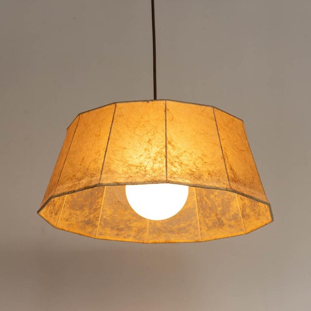 Incredible cocoon pendant light in the style of Achille & Pier Giacomo Castiglioni from Italy, 1960s. Unique dodecagon...