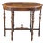 Mid Century Mersman Victorian Revival Walnut Burl Oval Inlaid Accent Table 30" For Sale