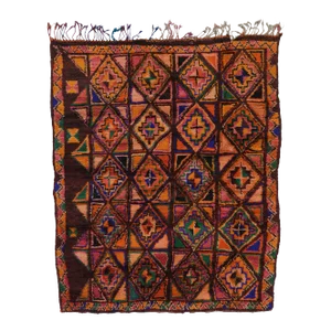 Vintage Berber Boujad Moroccan Rug - 04'04 X 05'03
