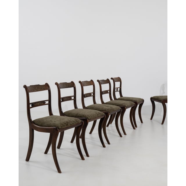 19th Century Set Of Six Regency Sabre-Leg Chairs For Sale - Image 15 of 18