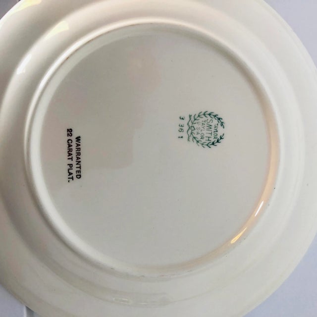 1930s Vintage Art Deco Style Taylor Smith China Dessert Plates S/6 For Sale - Image 5 of 7