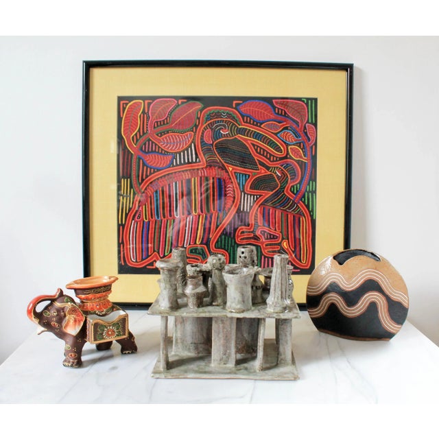Mid-Century Modernist Pottery Candelabra For Sale - Image 10 of 10