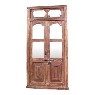 Transom Door Scalloped Cut Outs Mirrored For Sale