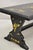 Vintage Chinoiserie Oriental Black Lacquer Gold Gilt Trestle Bench Coffee Table For Sale In Philadelphia - Image 6 of 12